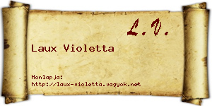 Laux Violetta névjegykártya